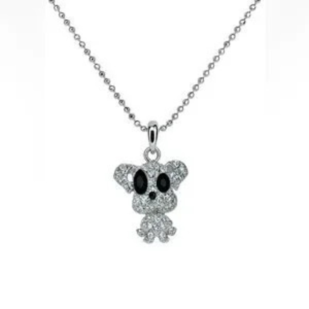 Gorgeous Silver Necklace Pendant with Zirconia